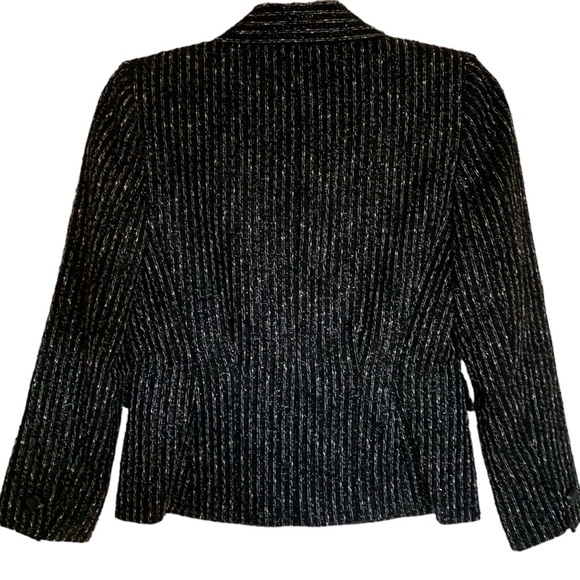 Albert Nipon Jacket, VTG, black with white and sliver “highlights” - Picture 2 of 6